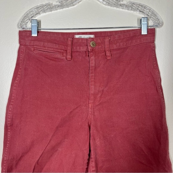 Madewell Petite Curvy Slim Emmett Wide-Leg Crop Pants New Copper Size 27 Petite - Picture 3 of 12
